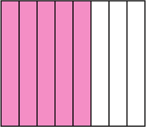 Purple Rectangle Fraction 5:8