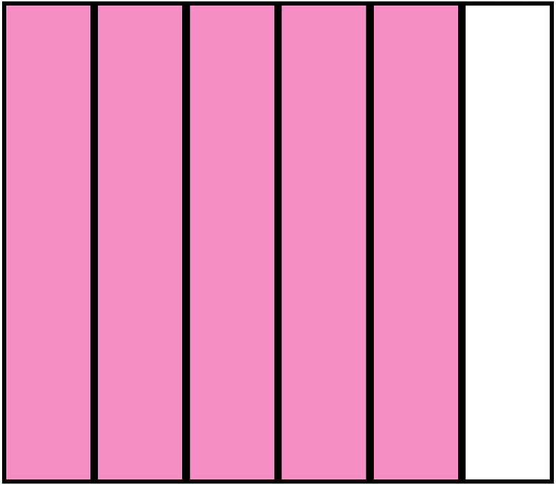Purple Rectangle Fraction 5:6