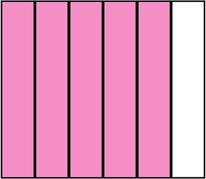 Purple Rectangle Fraction 5:6