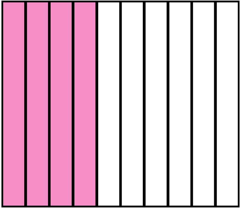 Purple Rectangle Fraction 4:10