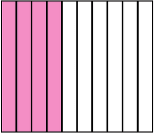 Purple Rectangle Fraction 4:10