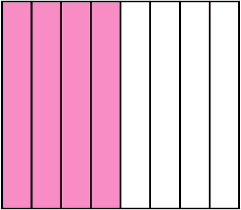 Purple Rectangle Fraction 4:8