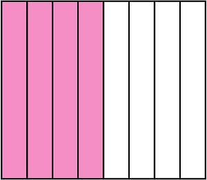 Purple Rectangle Fraction 4:8