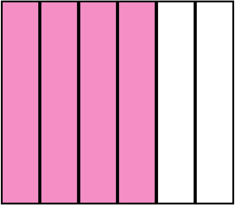Purple Rectangle Fraction 4:6