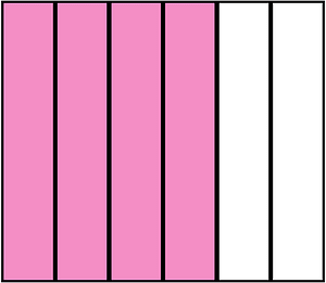 Purple Rectangle Fraction 4:6