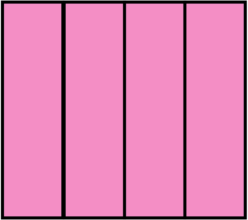 Purple Rectangle Fraction 4:4