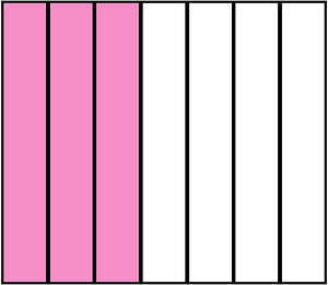 Purple Rectangle Fraction 3:7