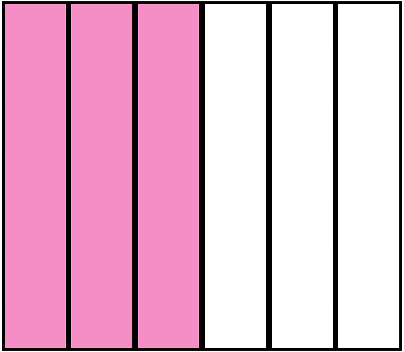 Purple Rectangle Fraction 3:6
