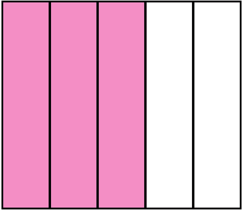 Purple Rectangle Fraction 3:5