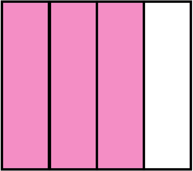 Purple Rectangle Fraction 3:4