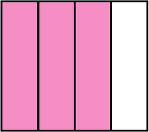 Purple Rectangle Fraction 3:4