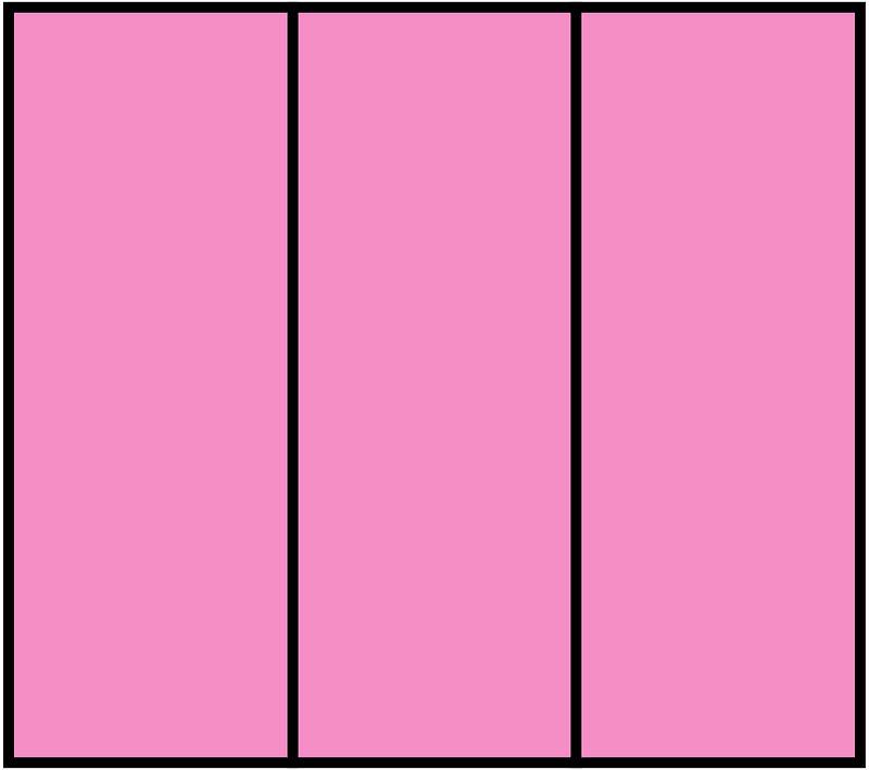 Purple Rectangle Fraction 3:3