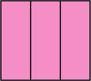 Purple Rectangle Fraction 3:3