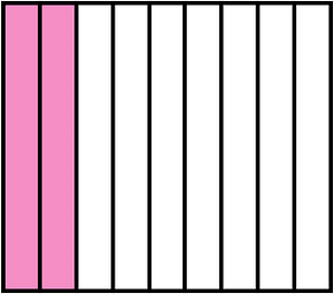 Purple Rectangle Fraction 2:9