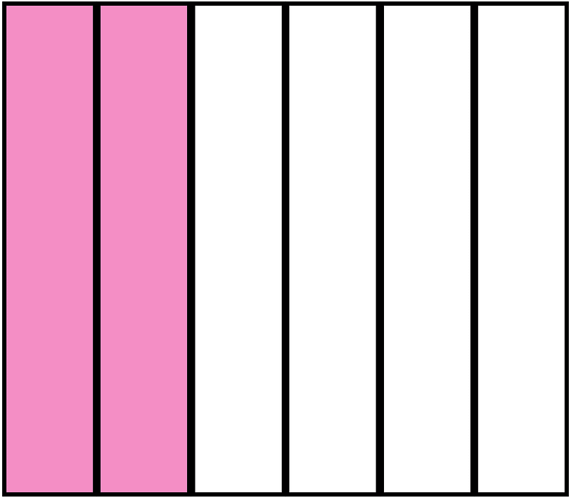 Purple Rectangle Fraction 2:6