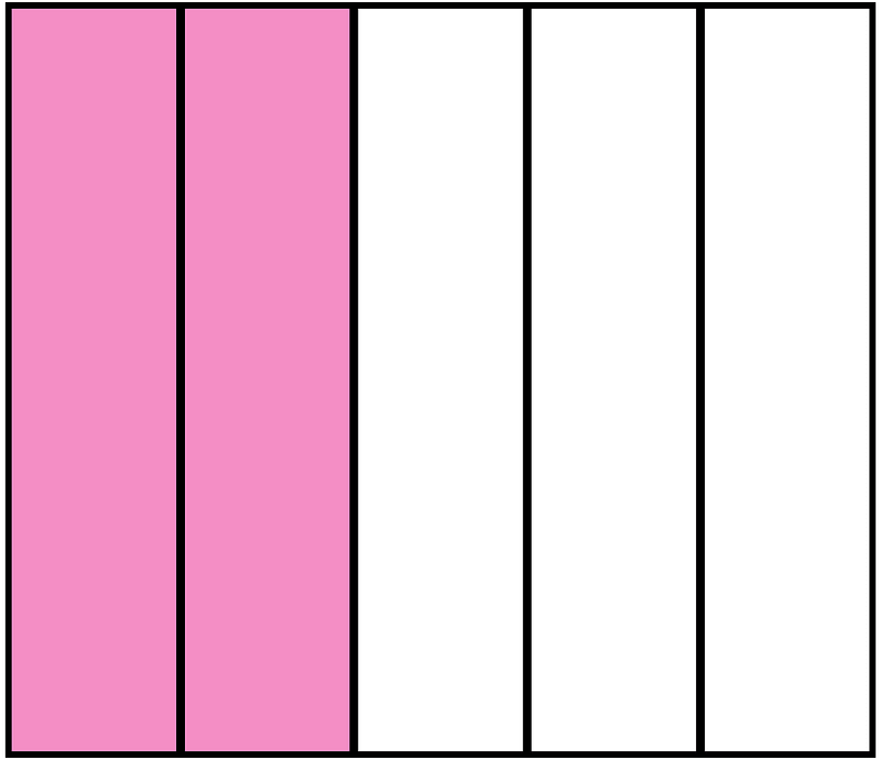 Purple Rectangle Fraction 2:5