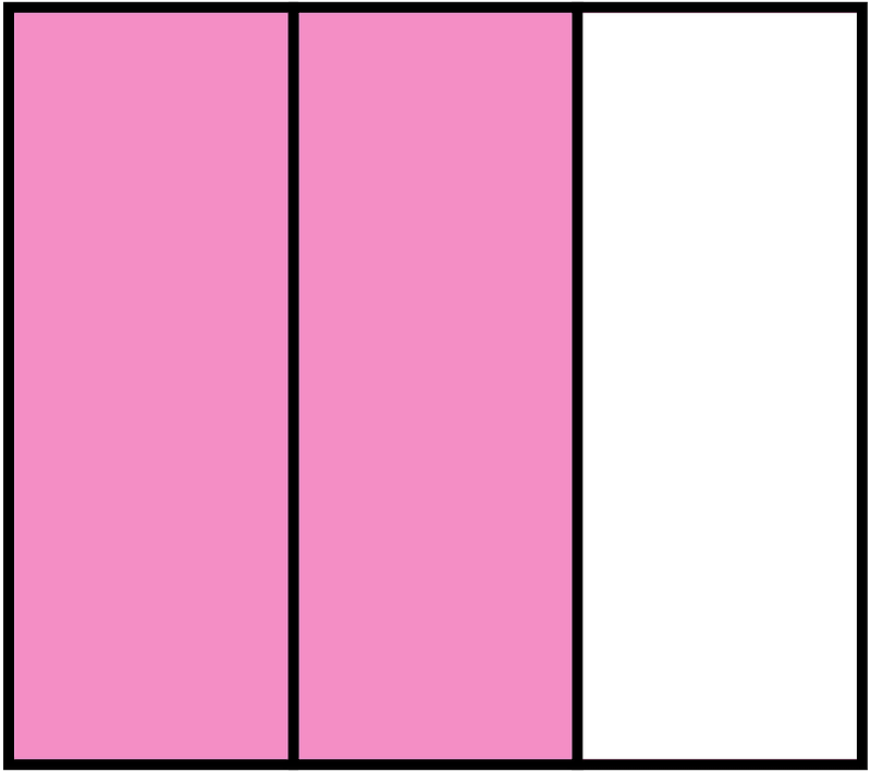 Purple Rectangle Fraction 2:3