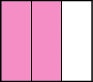 Purple Rectangle Fraction 2:3