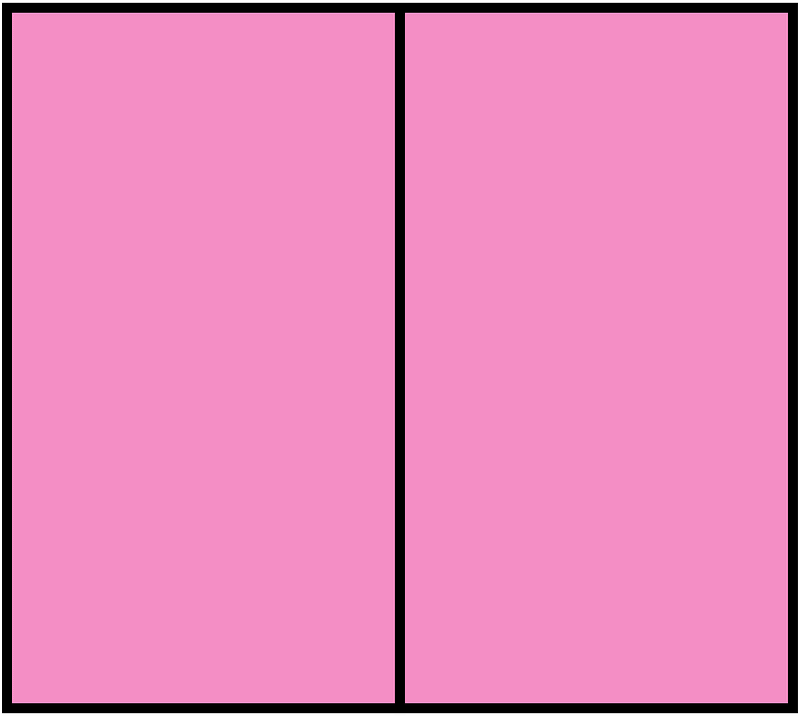 Purple Rectangle Fraction 2:2