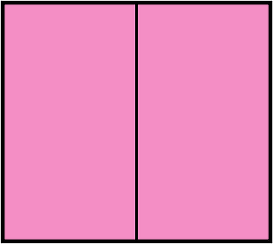 Purple Rectangle Fraction 2:2