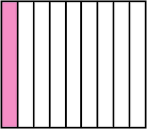 Purple Rectangle Fraction 1:9