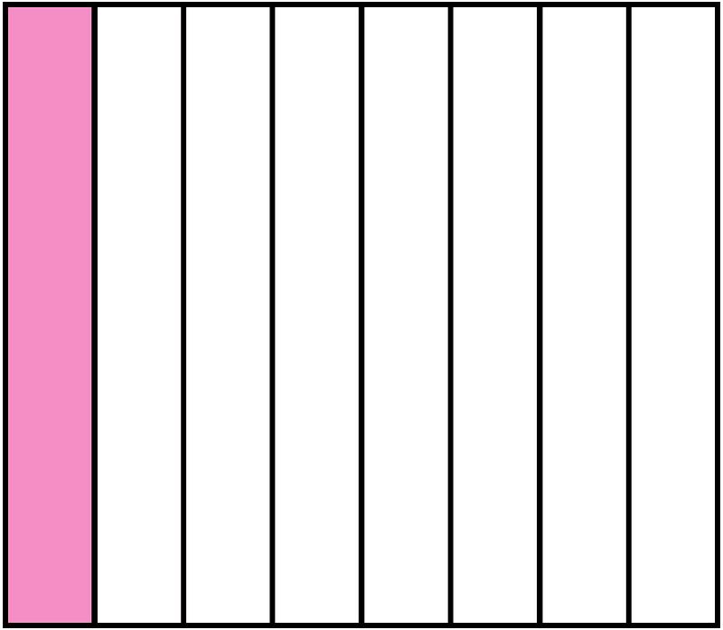 Purple Rectangle Fraction 1:8