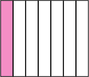 Purple Rectangle Fraction 1:7