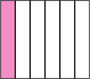 Purple Rectangle Fraction 1:6