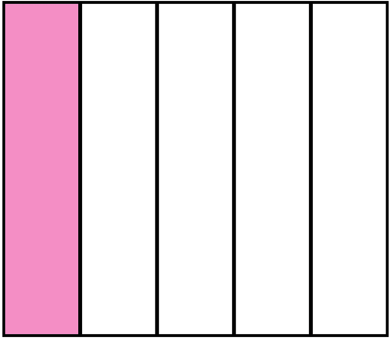 Purple Rectangle Fraction 1:5