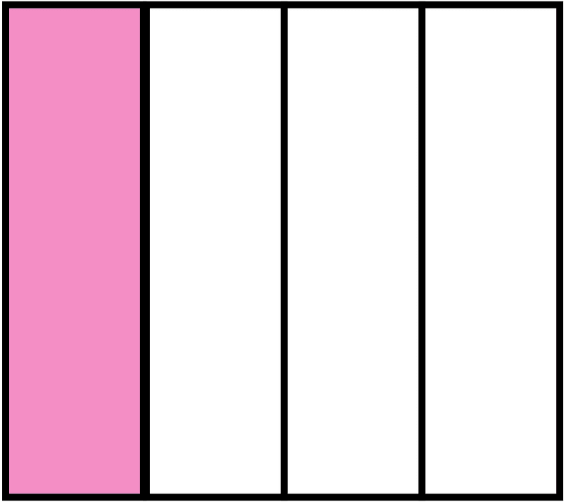 Purple Rectangle Fraction 1:4