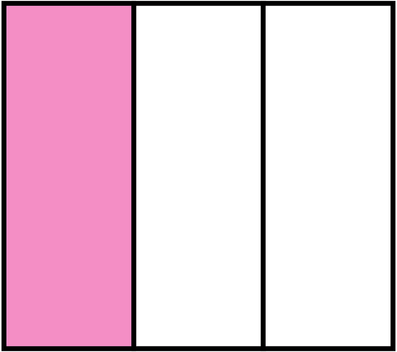 Purple Rectangle Fraction 1:3