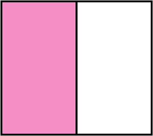 Purple Rectangle Fraction 1:2