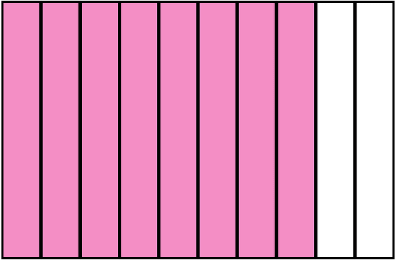 Purple Rectangle Fraction 8:10
