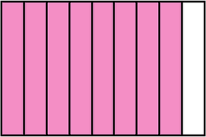 Purple Rectangle Fraction 8:9