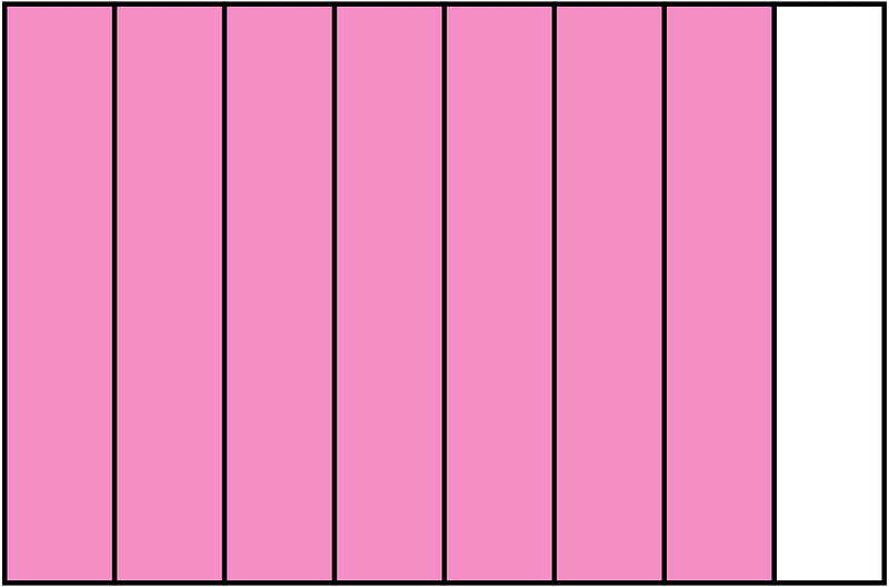 Purple Rectangle Fraction 7:8