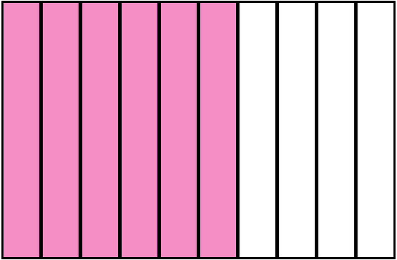 Purple Rectangle Fraction 6:10