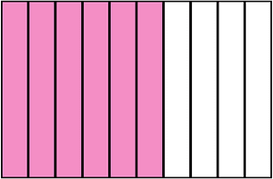 Purple Rectangle Fraction 6:10