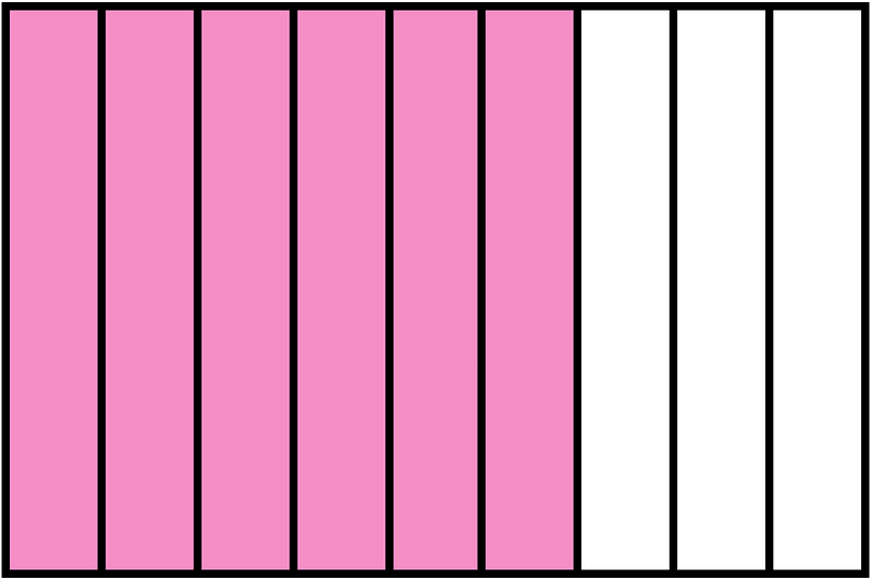 Purple Rectangle Fraction 6:9