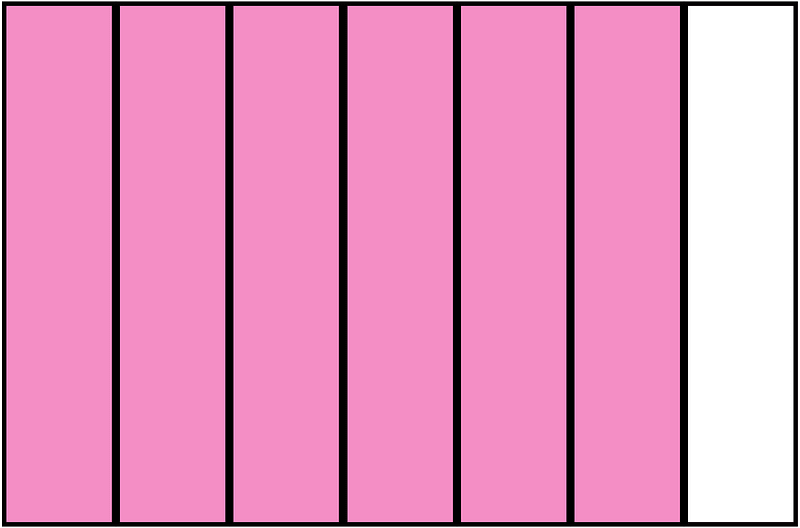 Purple Rectangle Fraction 6:7