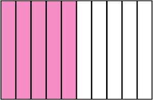 Purple Rectangle Fraction 5:10