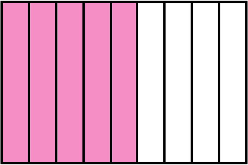 Purple Rectangle Fraction 5:9
