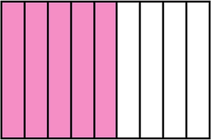 Purple Rectangle Fraction 5:9