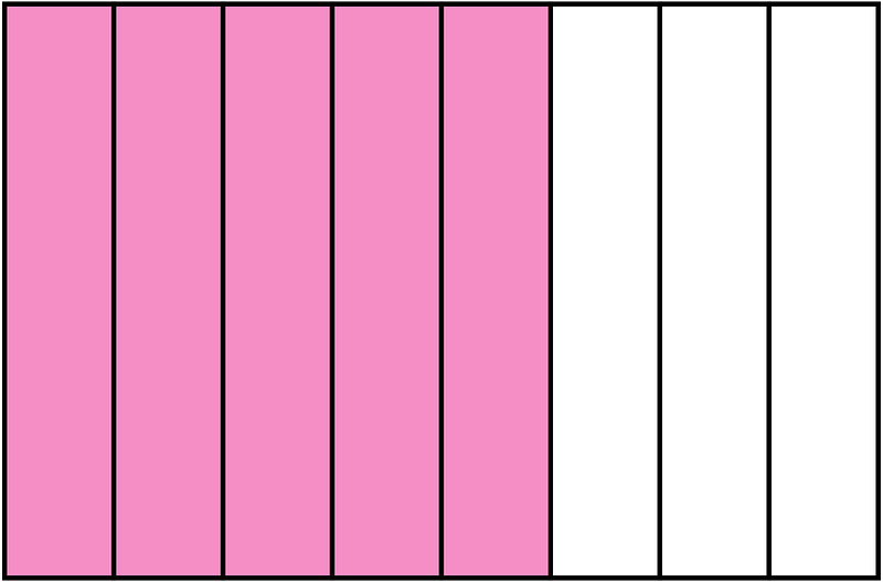 Purple Rectangle Fraction 5:8