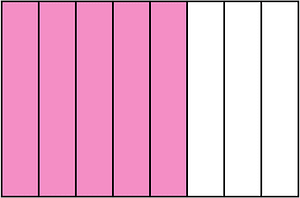 Purple Rectangle Fraction 5:8