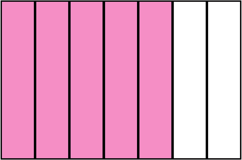Purple Rectangle Fraction 5:7