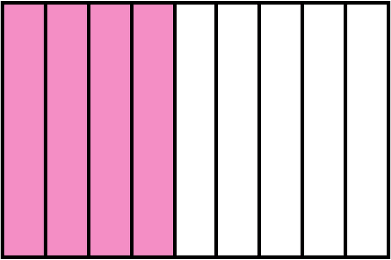 Purple Rectangle Fraction 4:9