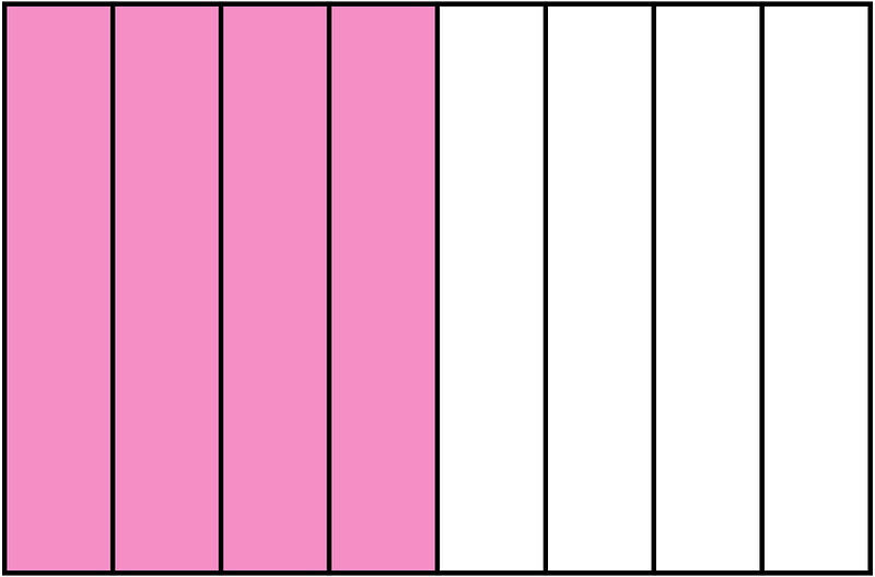 Purple Rectangle Fraction 4:8