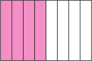 Purple Rectangle Fraction 4:8