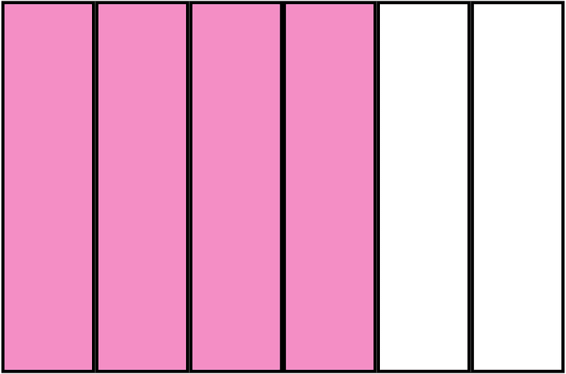 Purple Rectangle Fraction 4:6