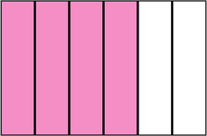 Purple Rectangle Fraction 4:6